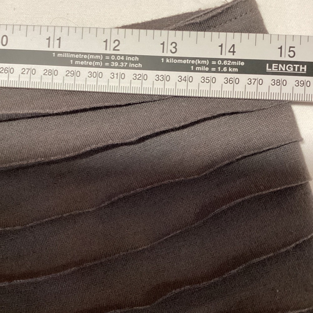 Silence + Noise Mini Skirt Large Gray Tiered Front Zip  Bandage Bodycon Edgy - Picture 5 of 6